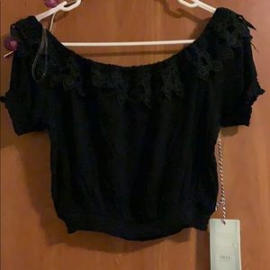 off the shoulder crop top